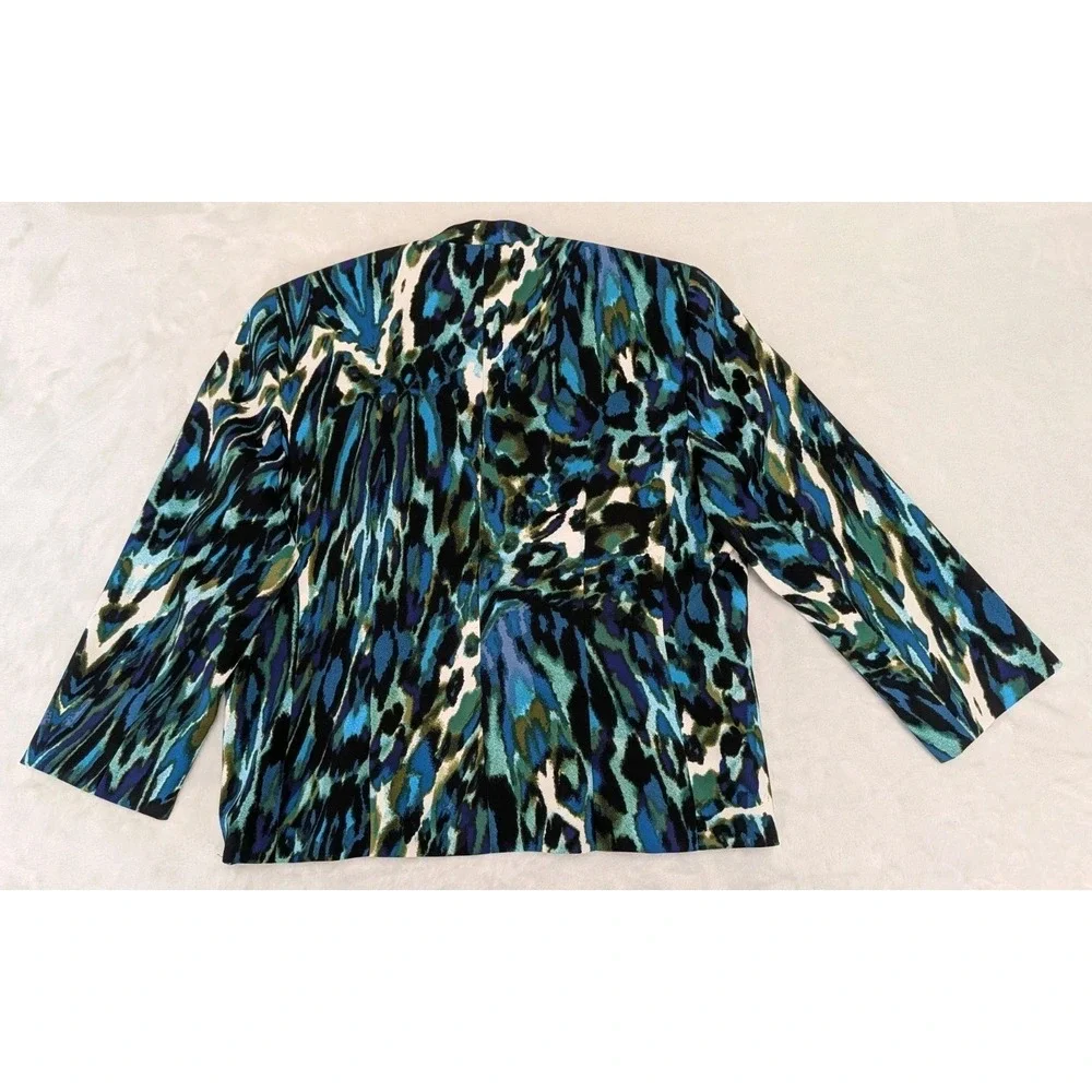 Kasper Women's Size 12 Jacket Fully Lined 3/4 Sleeves Cardigan Career Work